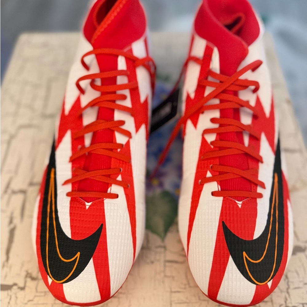 Nike Kids Red and White Sneakers